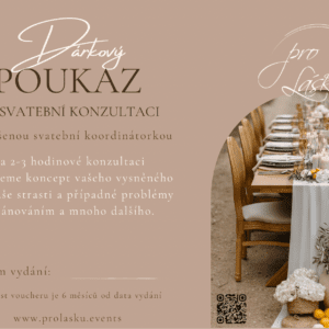 Dárkový poukaz: konzultace svatebního dne